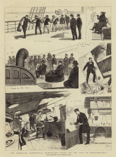 De Amerikaanse Centennial Tentoonstelling, notities op weg naar Philadelphia door Alfred Chantrey Corbould